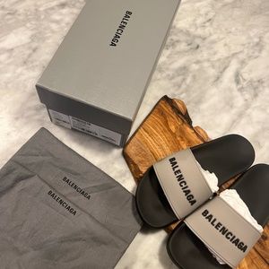 AUTHENTIC BALENCIAGA SLIDES, DUST BAG, BOX,RECEIPT